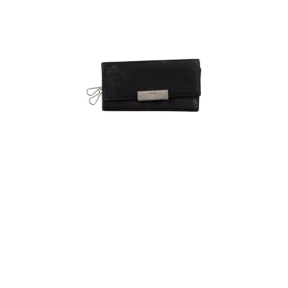 Prada Nero Black Tessuto Nylon 6 Key Holder Women OS Good Logo Plaque - Picture 4 of 4